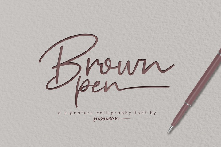 Brown Pen Font preview